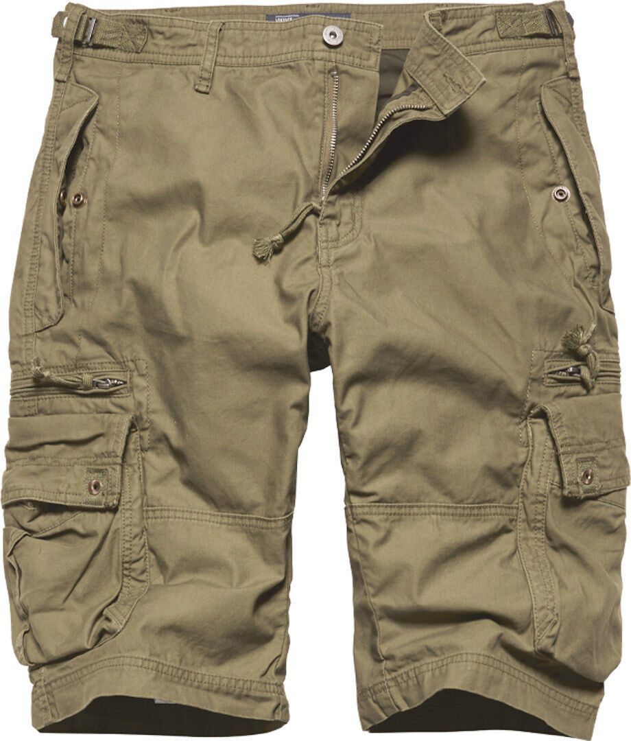 Vintage Industries Gandor Pantalones cortos - Verde Marrón (XS)
