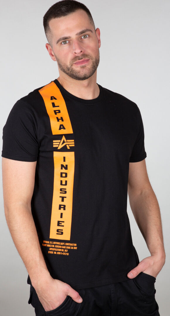 Alpha Defense Camiseta - Negro Naranja (S)