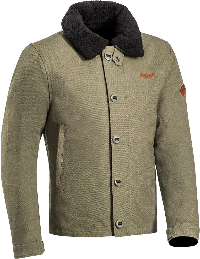 Ixon Worker Chaqueta textil para motocicletas - Verde Marrón (S)