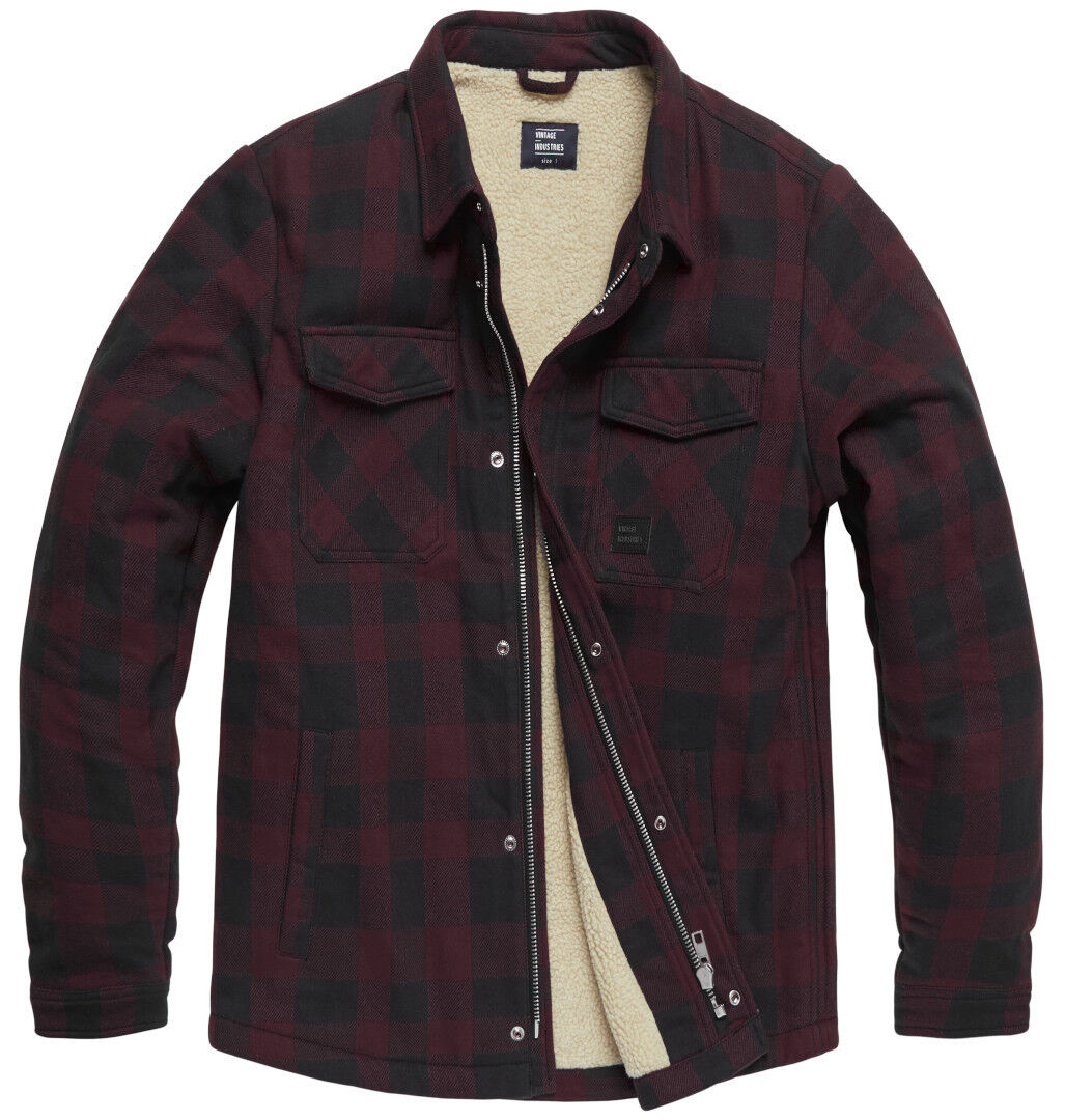 Vintage Industries Heavyweight Sherpa Camisa - Rojo (XL)