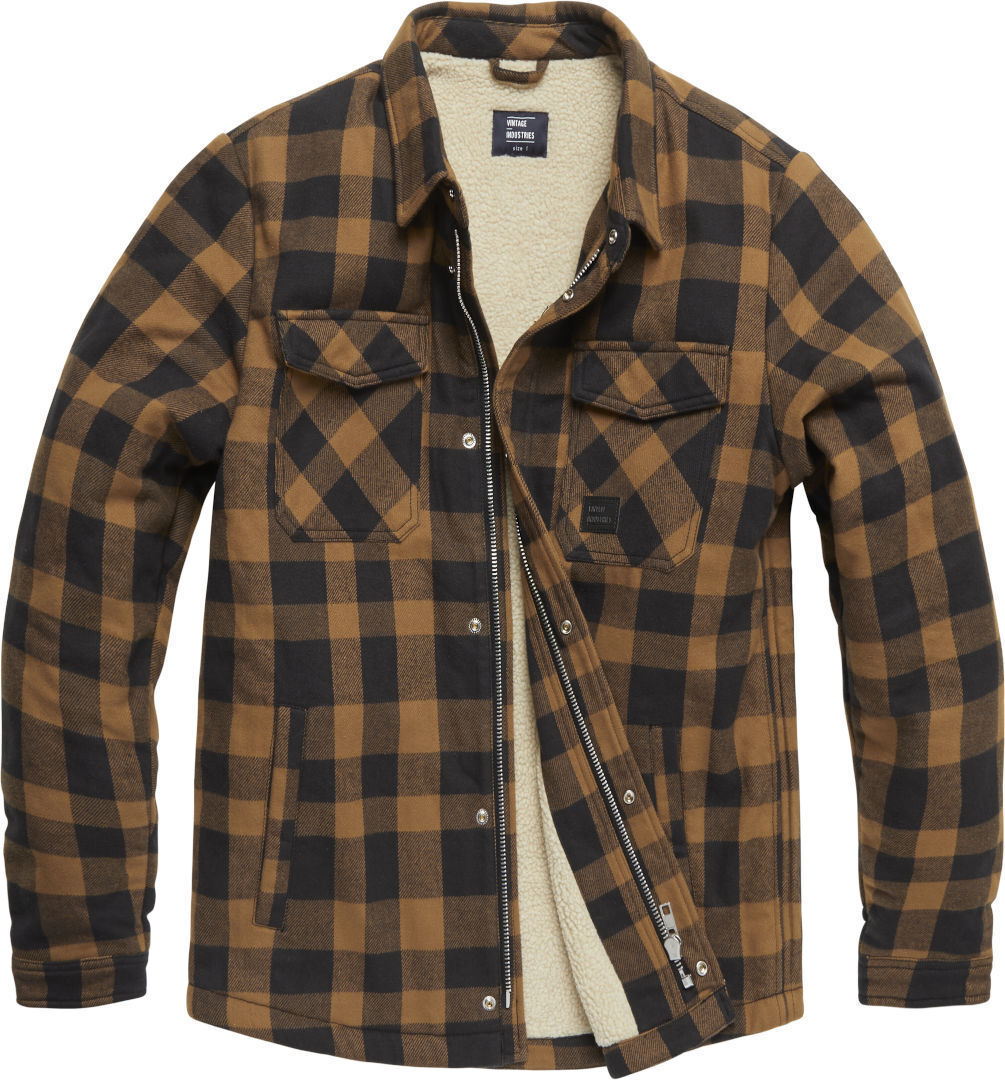 Vintage Industries Heavyweight Sherpa Camisa - Amarillo (M)