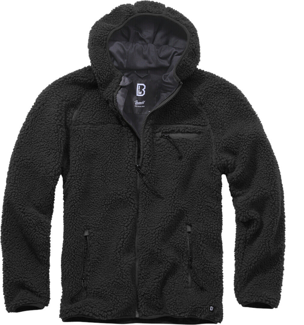 Brandit Teddyfleece Worker Chaqueta - Negro (7XL)