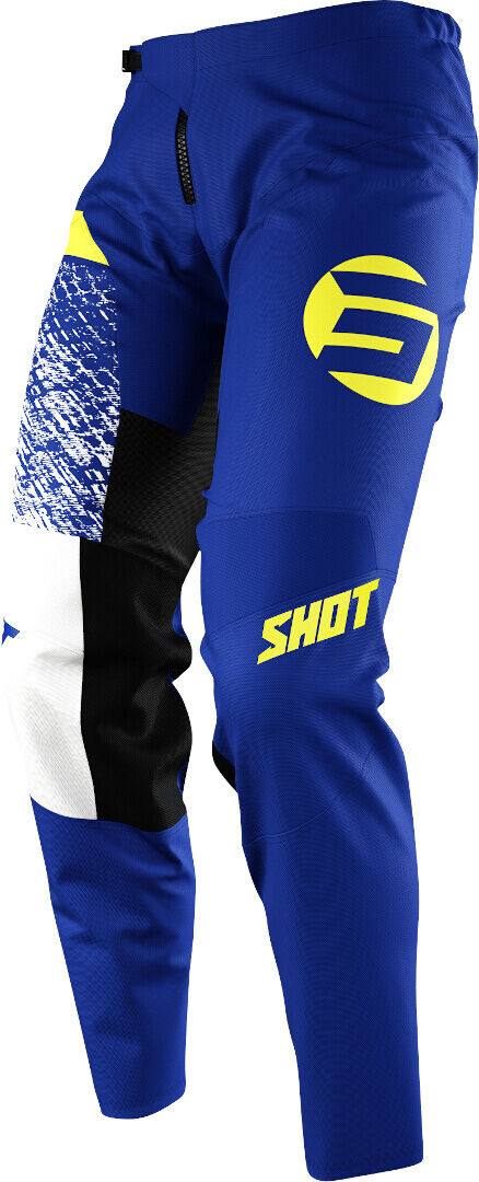 Shot Devo Roll Pantalones de Motocross - Azul Amarillo (32)