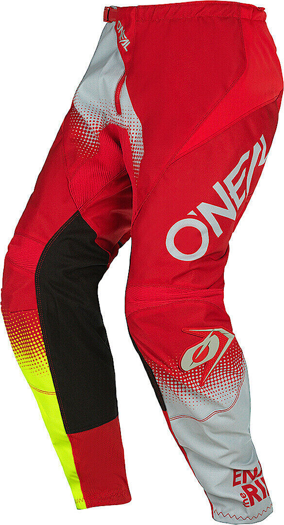 Oneal Element Racewear V.22 Pantalones de Motocross - Rojo Amarillo (30)