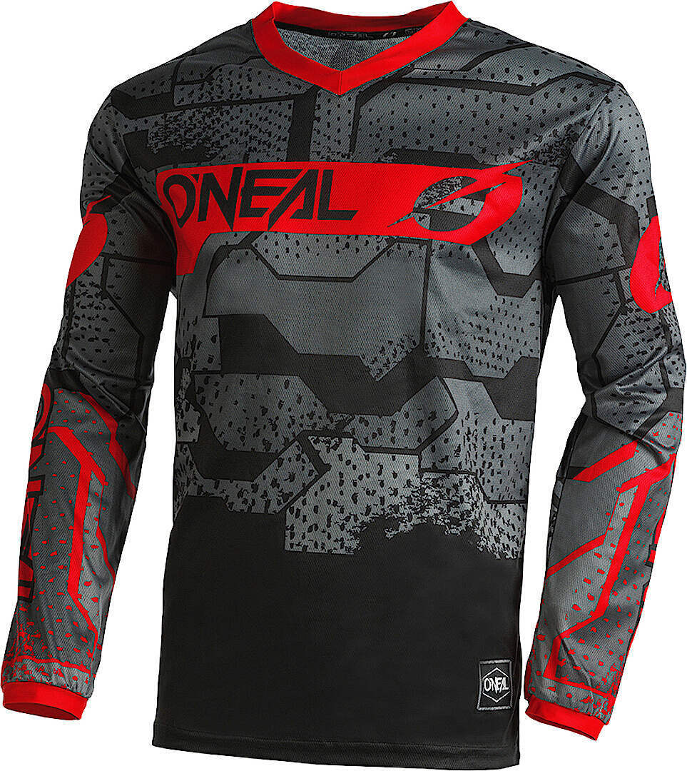 Oneal Element Camo V.22 Maillot de Motocross - Negro Gris Rojo (S)