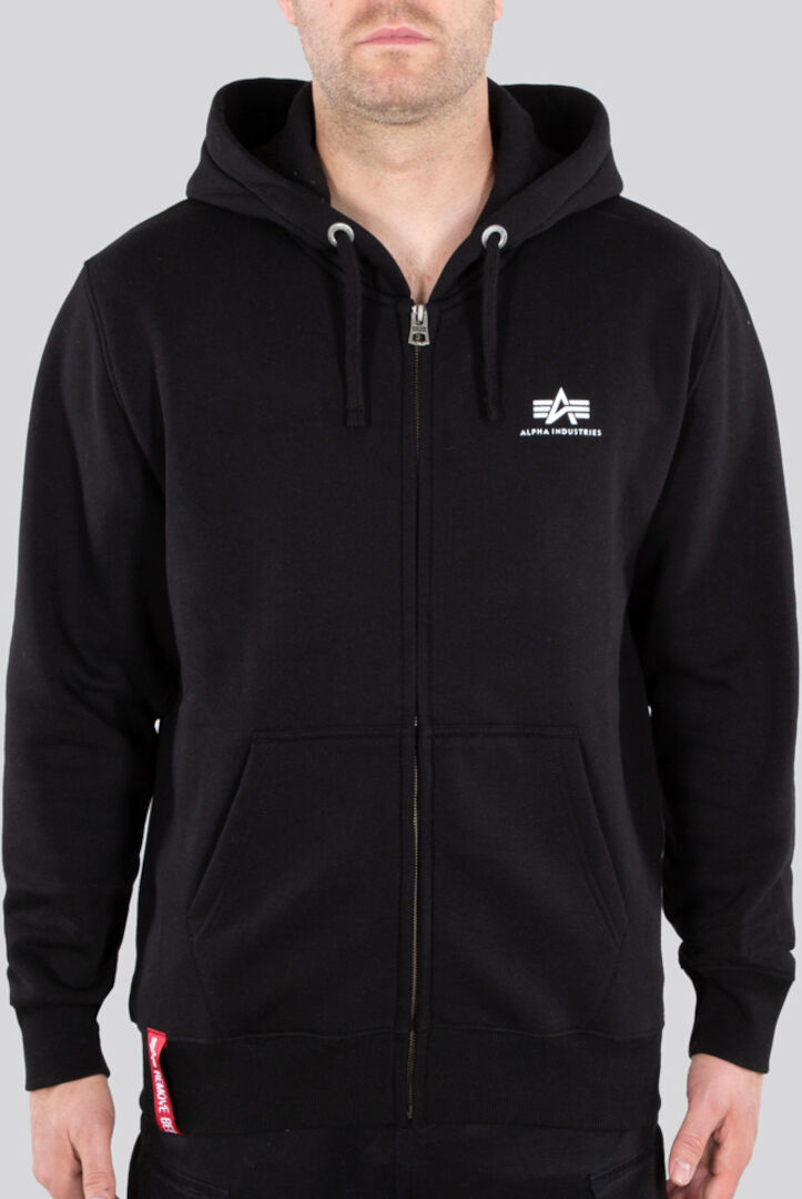 Alpha Basic Sudadera con cremallera - Negro