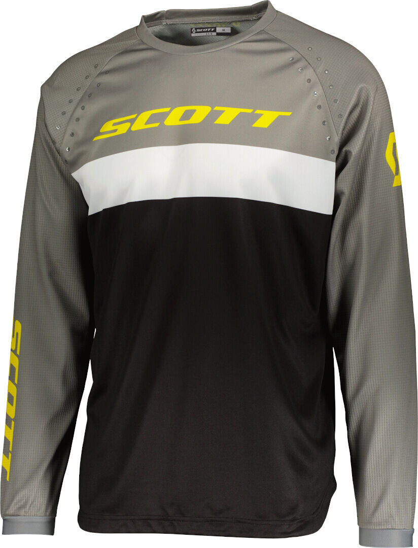 Scott 350 Evo Swap Maillot de Motocross - Negro Gris Amarillo (XL)