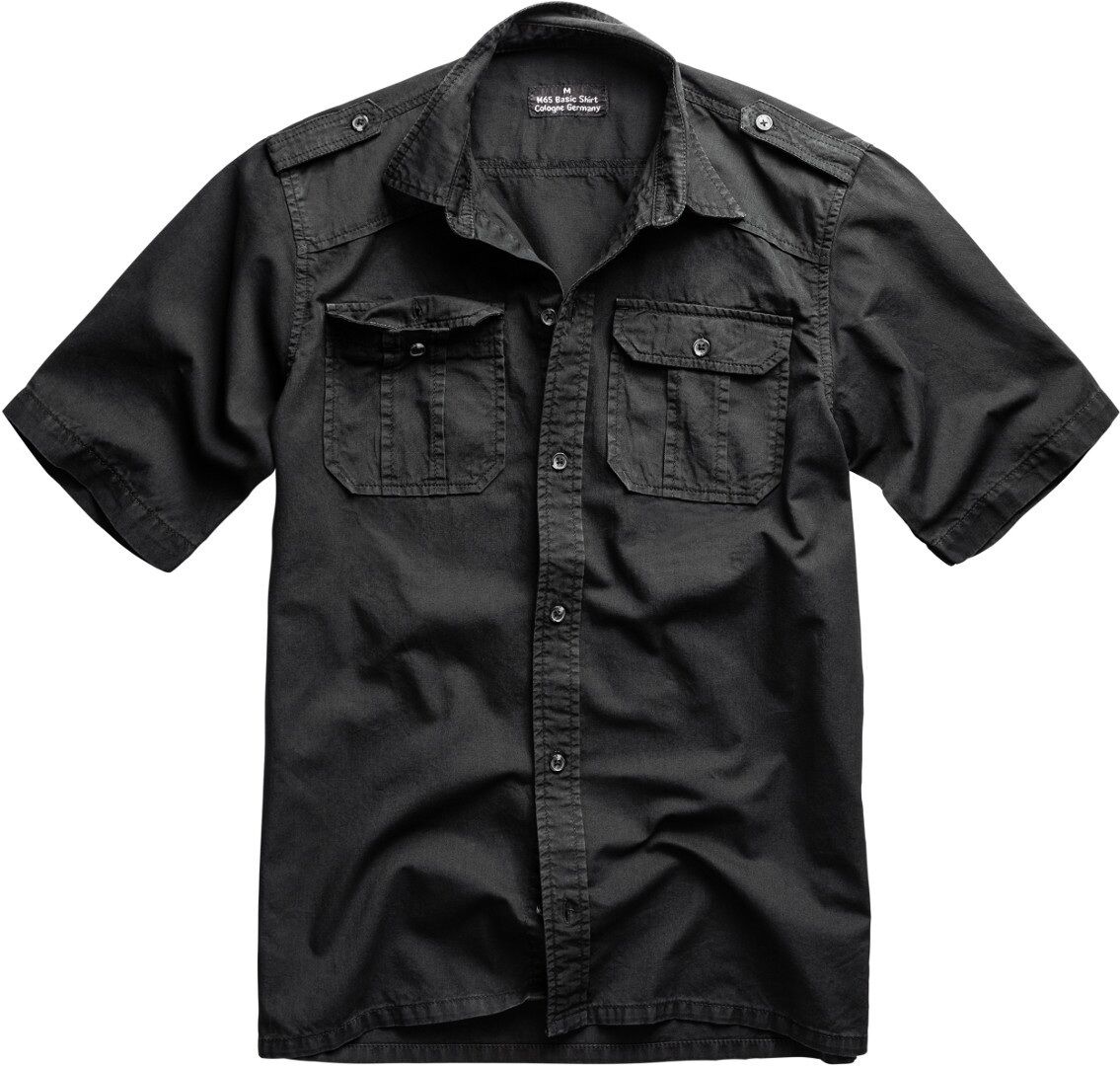 Surplus M65 Basic Short Sleeve Camisa - Negro