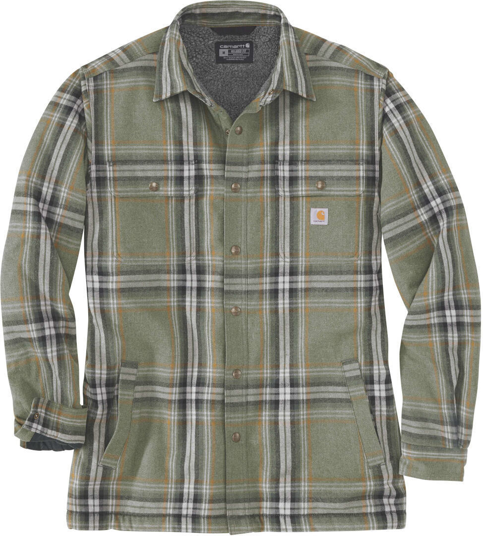 Carhartt Flannel Sherpa Lined Camisa - Verde (XL)