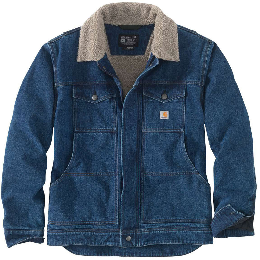 Carhartt Relaxed Denim Sherpa Lined Chaqueta - Azul (2XL)