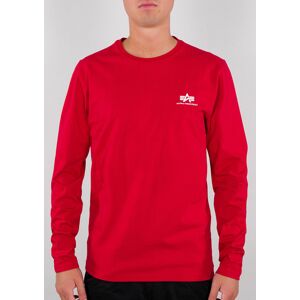 Alpha Back Print Heavy Camisa Longsleeve - Blanco Rojo