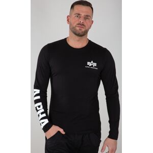 Alpha Sleeve Print Heavy Camisa Longsleeve - Negro Blanco