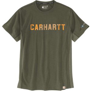 Carhartt Force Flex Block Logo Camiseta - Verde (M)
