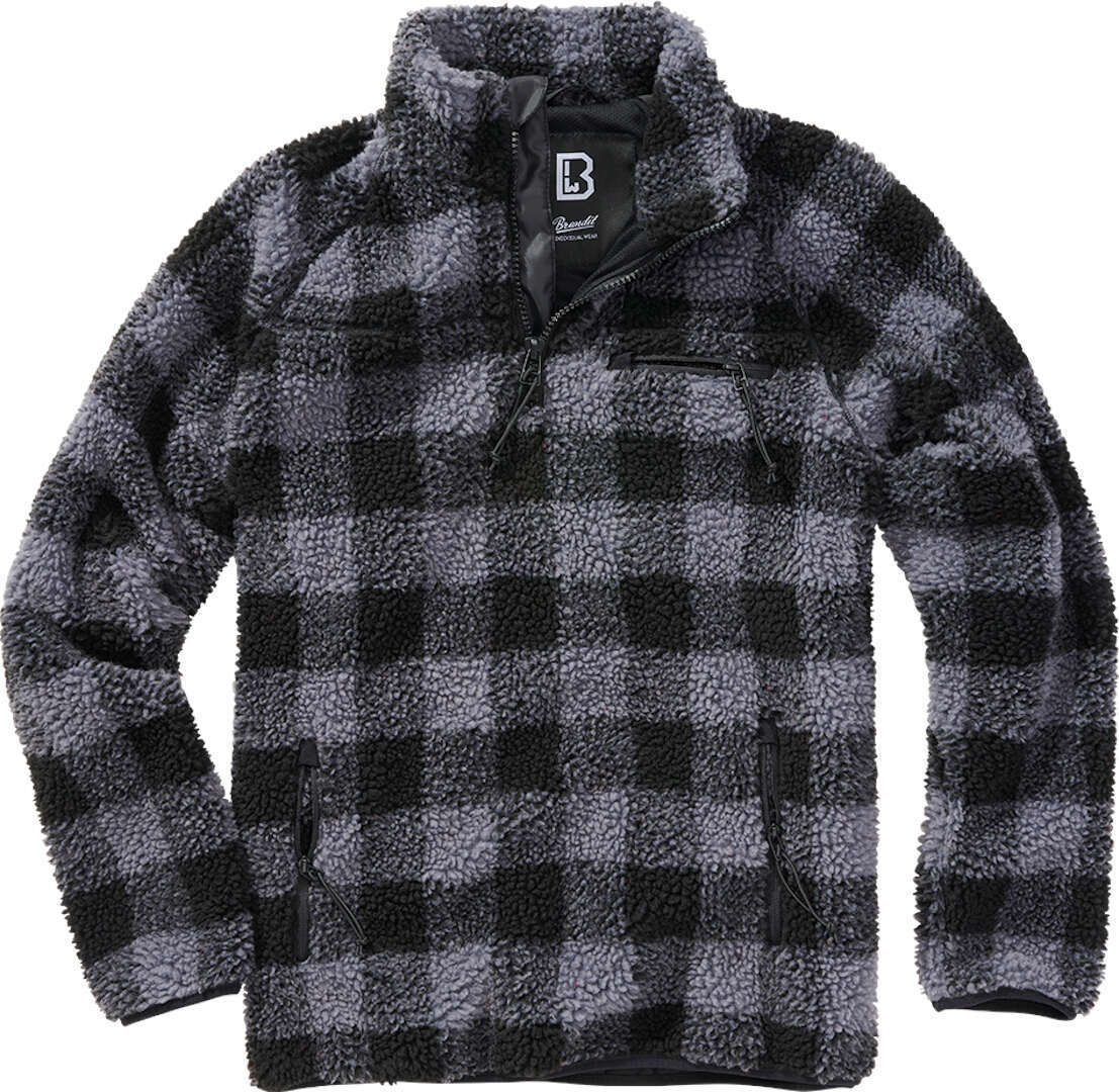 Brandit Teddyfleece Jersey - Negro Gris (M)