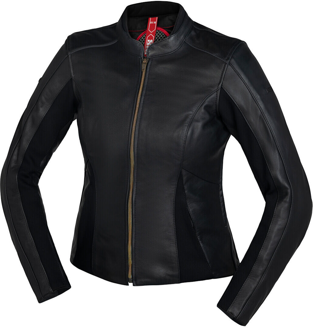 IXS Aberdeen Chaqueta de cuero para motocicleta para damas - Negro (36)