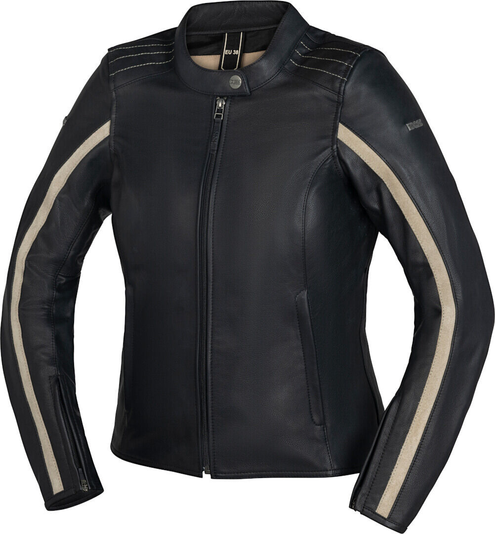 IXS Stripe Chaqueta de cuero para motocicleta para damas - Negro (40)