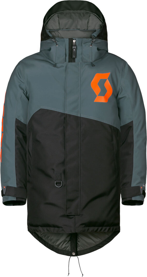 Scott Warm-Up Abrigo para motos de nieve - Negro Gris Naranja (2XS XS)