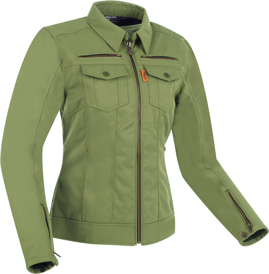 Segura Patrol Chaqueta textil de moto para mujer - Verde Marrón (48)