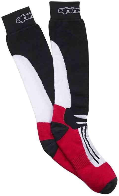 Alpinestars Racing Road Calcetines - Negro Rojo (S M)