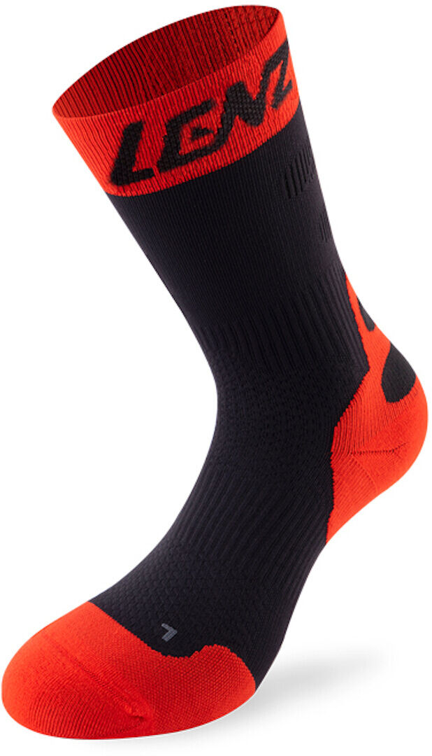 Lenz 6.0 Mid Calcetines de compresión - Negro Rojo (45 46 47)