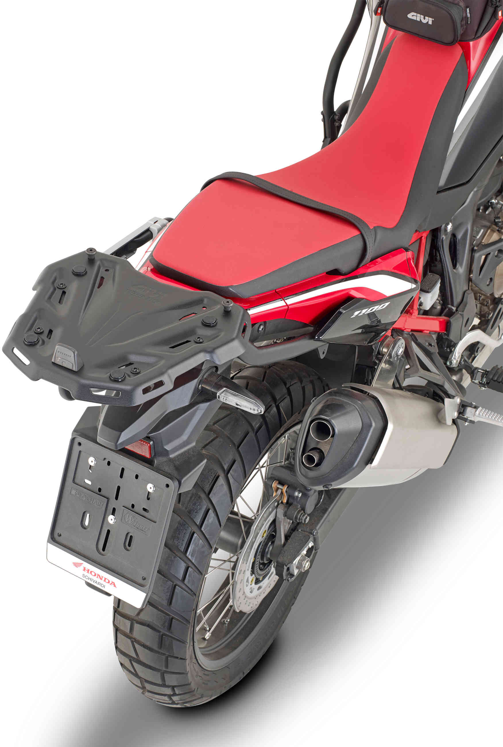 GIVI Portamaletas superior  para MONOKEY® o maleta MONOLOCK® para CRF1100L Africa Twin (20-21), carga útil de 6 kg Transportista de maletas superior -