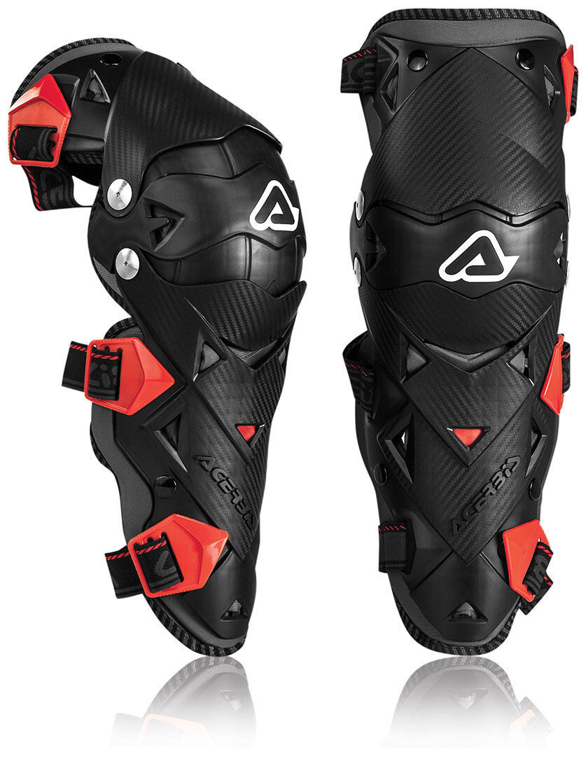 Acerbis Impact Evo 3.0 Protectores de rodilla - Negro Rojo (un tamaño)