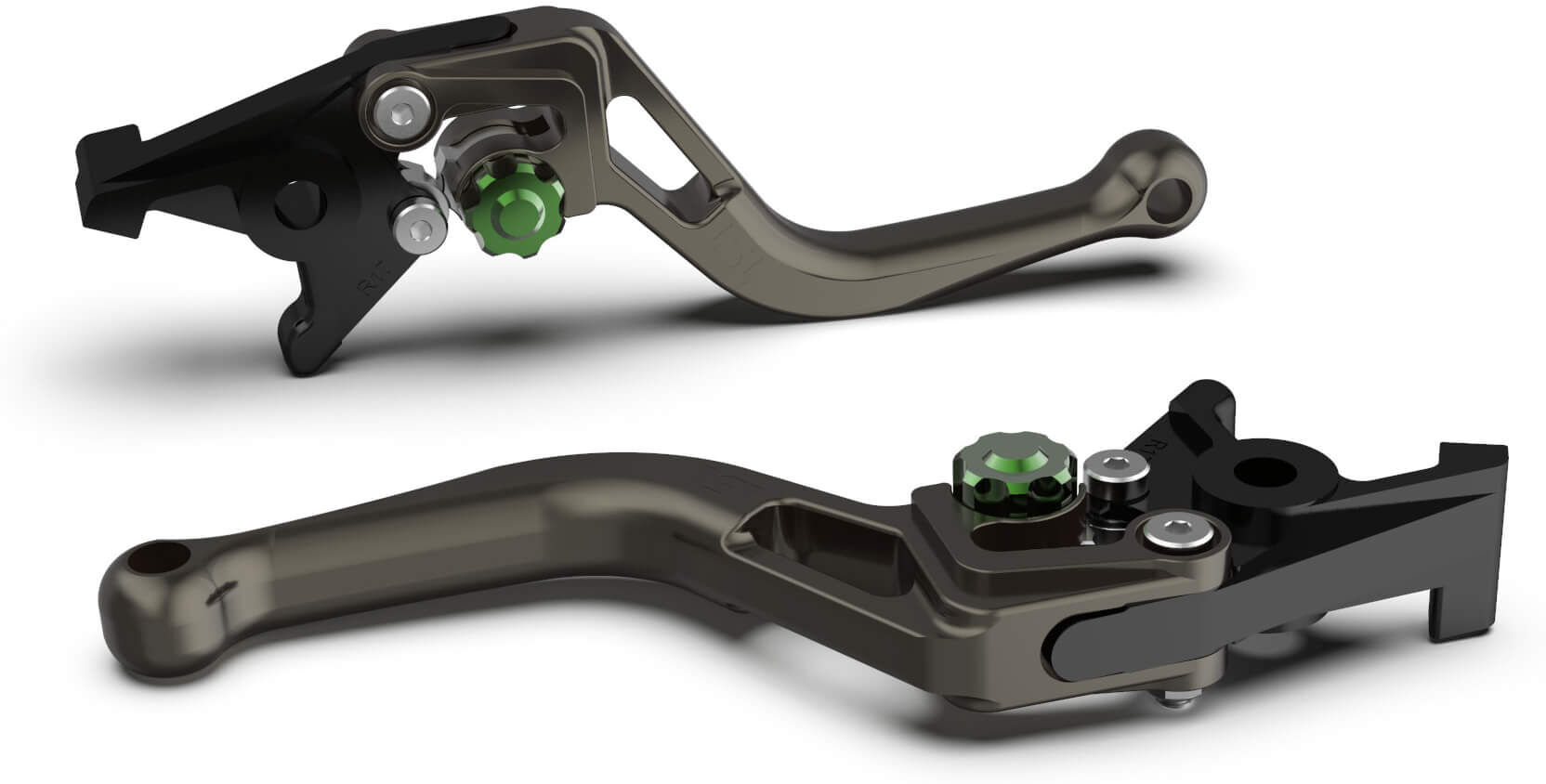 LSL Palanca de freno  BOW para Brembo 15/17/19 RCS, R37R, corta, antracita/verde - Verde