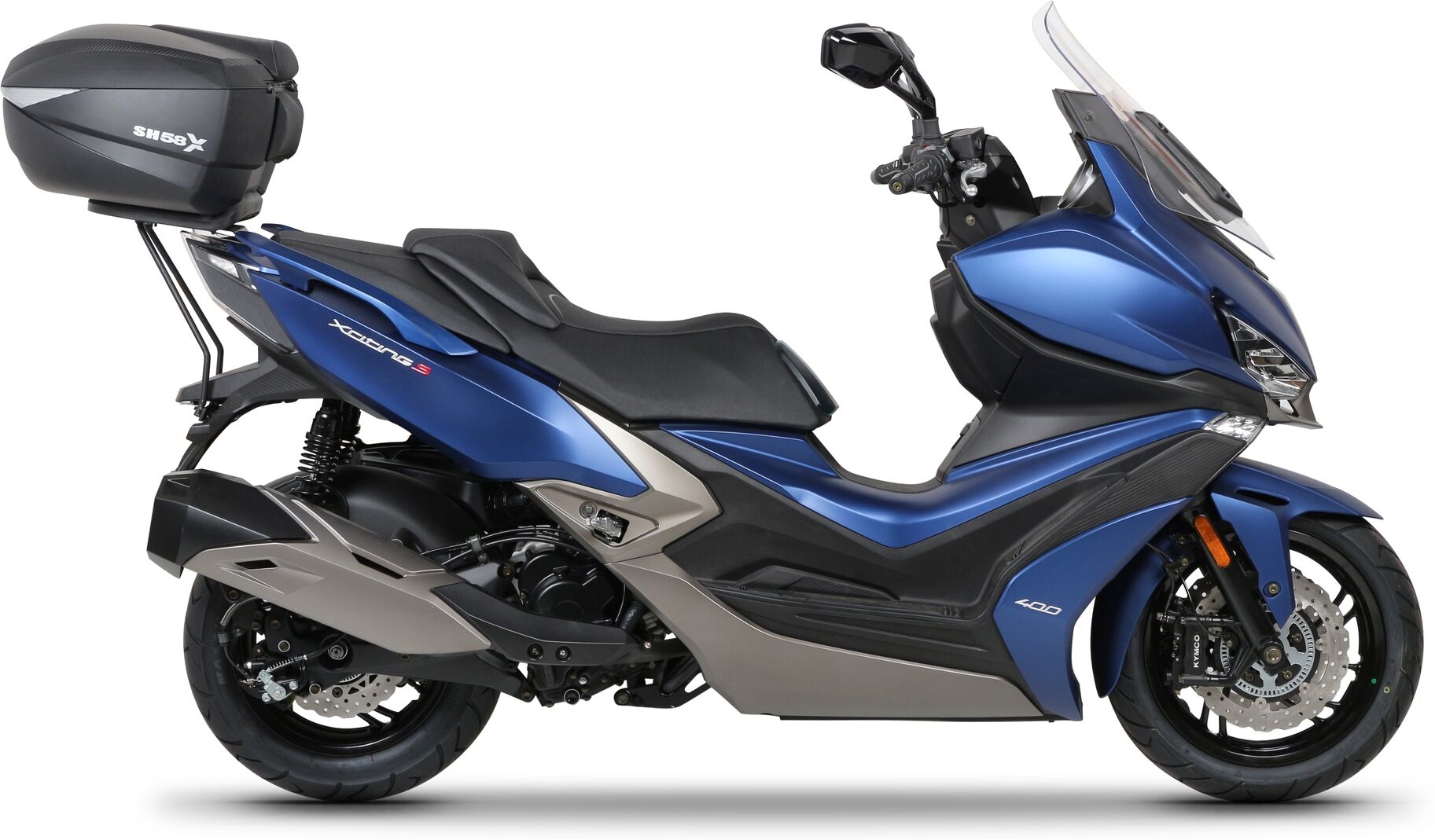 SHAD TOP MASTER KYMCO XCITING 400 S Conexión en mayúsculas - Negro