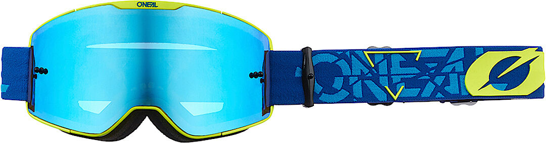 Oneal B-20 Strain V.22 Gafas de motocross - Azul Amarillo (un tamaño)