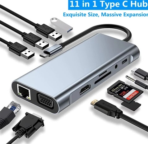 Ultrapix adaptador 11 en 1 conexión USB C + 11 puertos UPBN-022