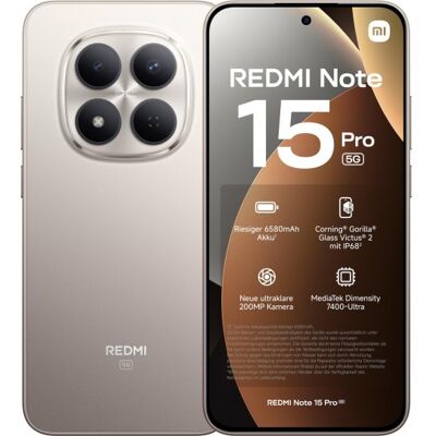 Teléfono móvil Xiaomi Redmi Note 15 Pro 5G 8Ram 256GB Titanio Teléfono móvil Xiaomi Redmi Note 15 Pro 5G 8Ram 256GB Titanio