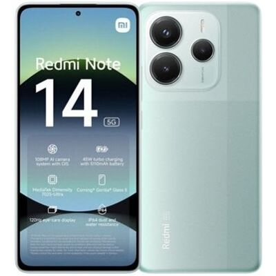 Teléfono móvil Xiaomi Redmi Note 14 5G 6Ram 128Gb Verde Coral Teléfono móvil Xiaomi Redmi Note 14 5G 6Ram 128Gb Verde Coral