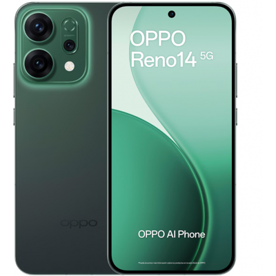 Teléfono móvil Oppo Reno 14 5G 12Ram 512Gb Verde luminoso Teléfono móvil Oppo Reno 14 5G 12Ram 512Gb Verde luminoso