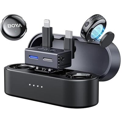 Micrófono inalámbrico BoyaLink 3-01 (USB-C, Lightning y 3.5mm) Micrófono inalámbrico BoyaLink 3-01 (USB-C, Lightning y 3.5mm)