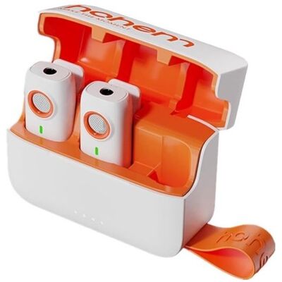 Micrófono Hohem 2TX+1RX Conector Usb C Blanco Micrófono Hohem 2TX+1RX Conector Usb C Blanco
