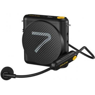 7RYMS Altavoz Amplificador Con Auricular y Micrófono Inalámbrico tipo cascos Negro 7RYMS Altavoz Amplificador Con Auricular y Micrófono Inalámbrico tipo cascos Negro