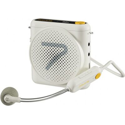 7RYMS Altavoz Amplificador Con Auricular y Micrófono Inalámbrico tipo cascos Blanco 7RYMS Altavoz Amplificador Con Auricular y Micrófono Inalámbrico tipo cascos Blanco