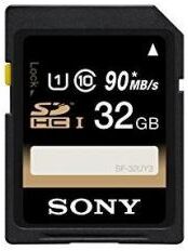 Sony Tarjeta de memoria SD Sony SERIE SF-UY3 de 32Gb Clase 10 90Mb/s Sony Tarjeta de memoria SD Sony SERIE SF-UY3 de 32Gb Clase 10 90Mb/s