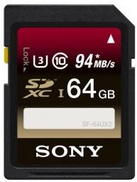 Sony Tarjeta de memoria SD Sony Serie SF-UX2 64GB 94Mb/s Sony Tarjeta de memoria SD Sony Serie SF-UX2 64GB 94Mb/s
