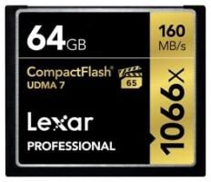 Lexar Tarjeta CompactFlash Lexar Profesional 1066x 64GB Lexar Tarjeta CompactFlash Lexar Profesional 1066x 64GB