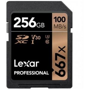 Tarjeta Lexar Professional 667x SDXC UHS-I 256GB Tarjeta Lexar Professional 667x SDXC UHS-I 256GB