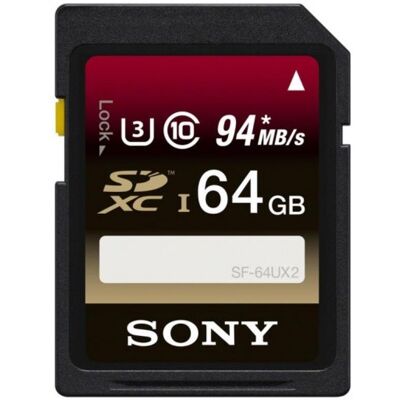 Tarjeta de memoria SD Sony Serie SF-UX2 64GB 94Mb/s Tarjeta de memoria SD Sony Serie SF-UX2 64GB 94Mb/s