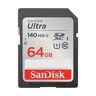Tarjeta de memoria Sandisk SD 64GB 140MB/S