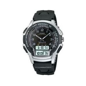 Casio Reloj Digital Correa Goma Negra Memoria de vueltas 10 WR 100m