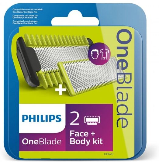 Cuchilla de recambio Philips OneBlade Kit Cara + Cuerpo QP620/50