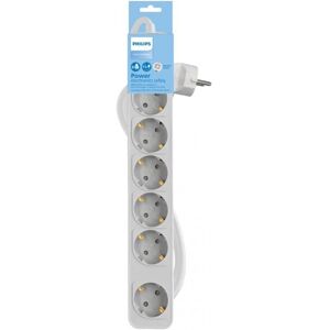 Regleta de 6 enchufes Philips CHP2164W