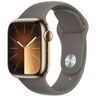 Apple Watch Series 9 GPS+Celular 41mm Dorado con correa marrón M/L (MRJ63QL/A)