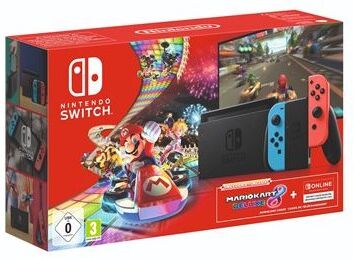 Consola Nintendo Switch Azul /Rojo Neon + Super Mario Kart 8 Digital + Suscripción 3 meses