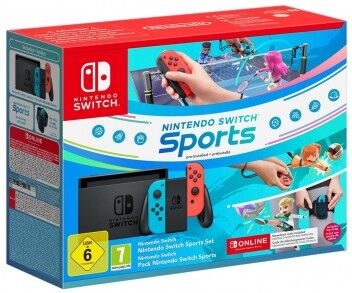 Nintendo Switch Neon + Switch Sports + 3 Meses Switch Online