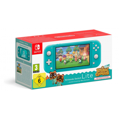 Consola Nintendo Switch Lite turquesa + animal crossing Consola Nintendo Switch Lite turquesa + animal crossing